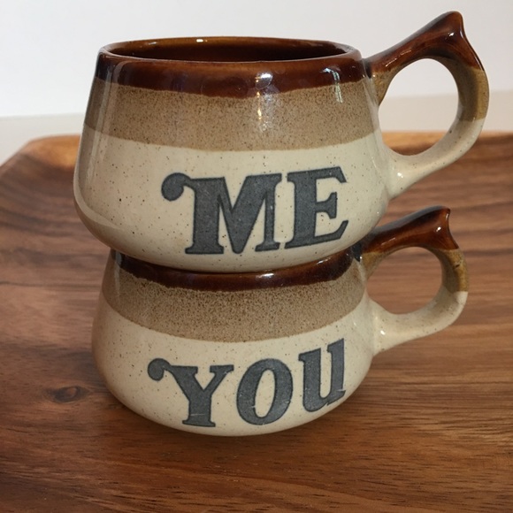 VTG Me and You Stoneware Mugs - Picture 13 of 14